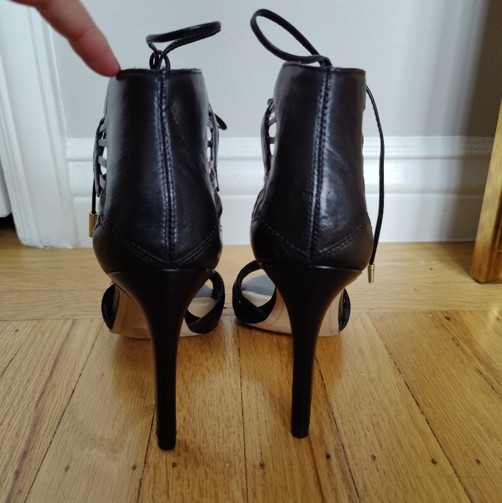 DOLCE VITA Leather Tie Heel Sandals | 7M - Picture 8 of 12